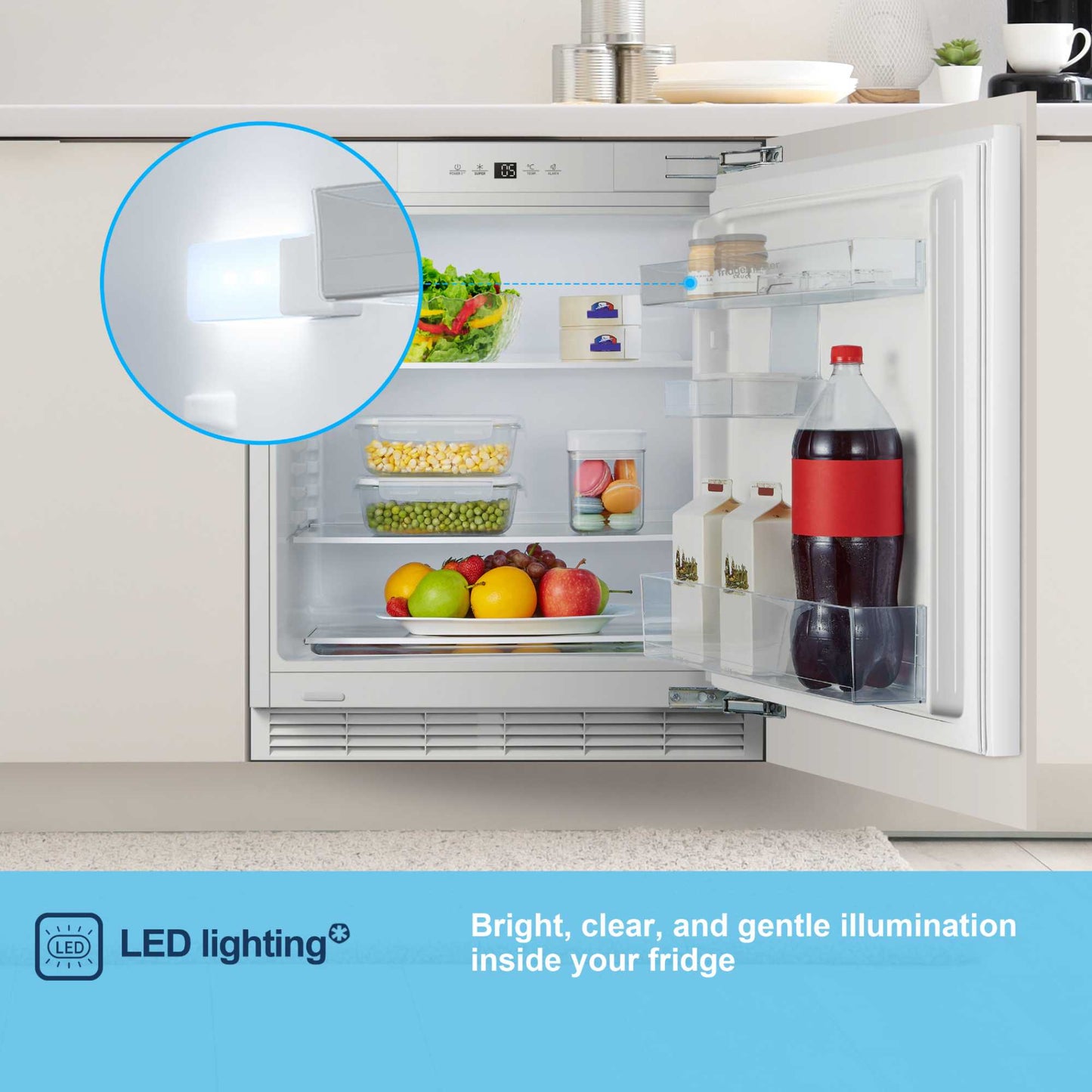 Fridgemaster Built-In Undercounter Larder Fridge - MBUL60138E
