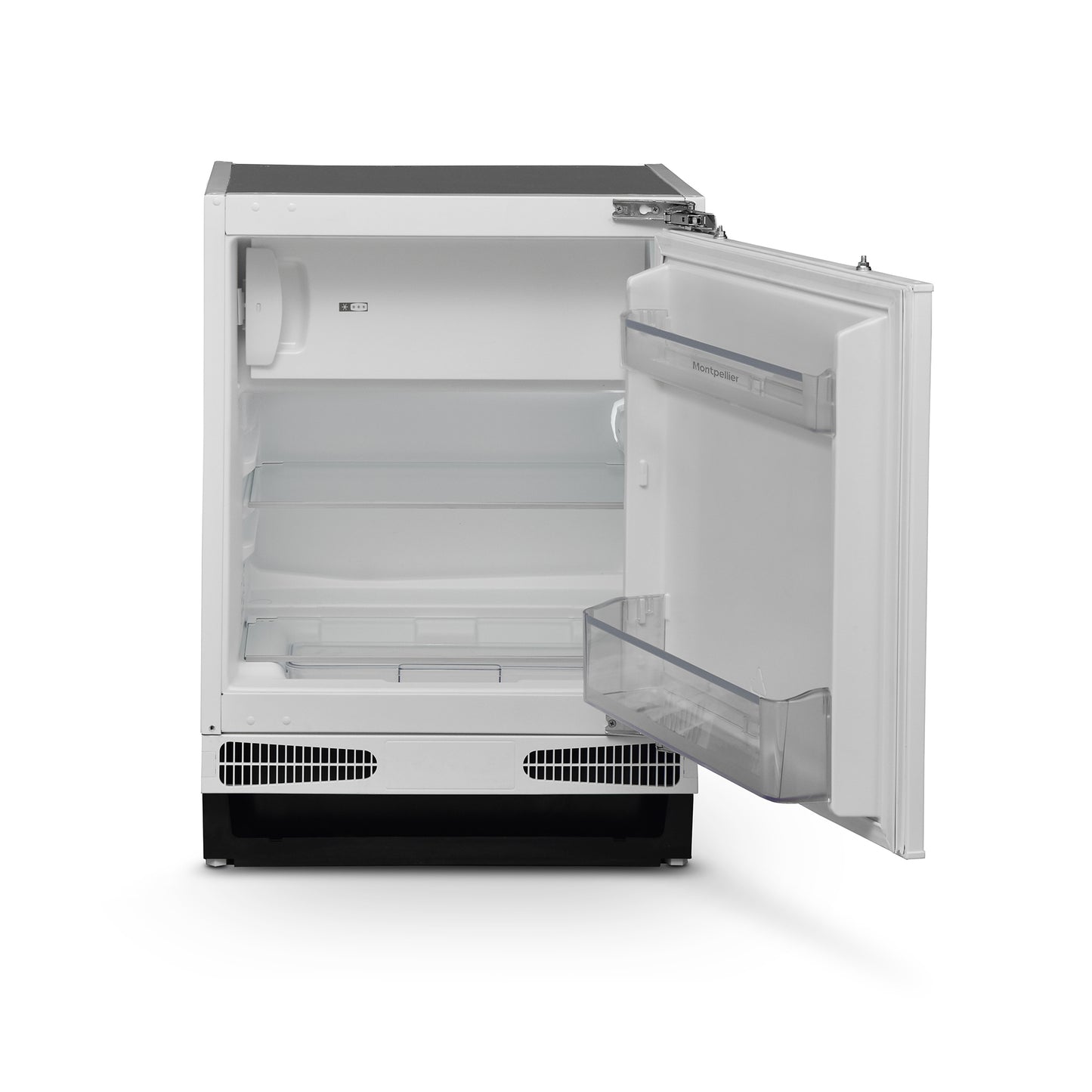 Montpellier MBUR115E Integrated Undercounter 4* Ice box Fridge