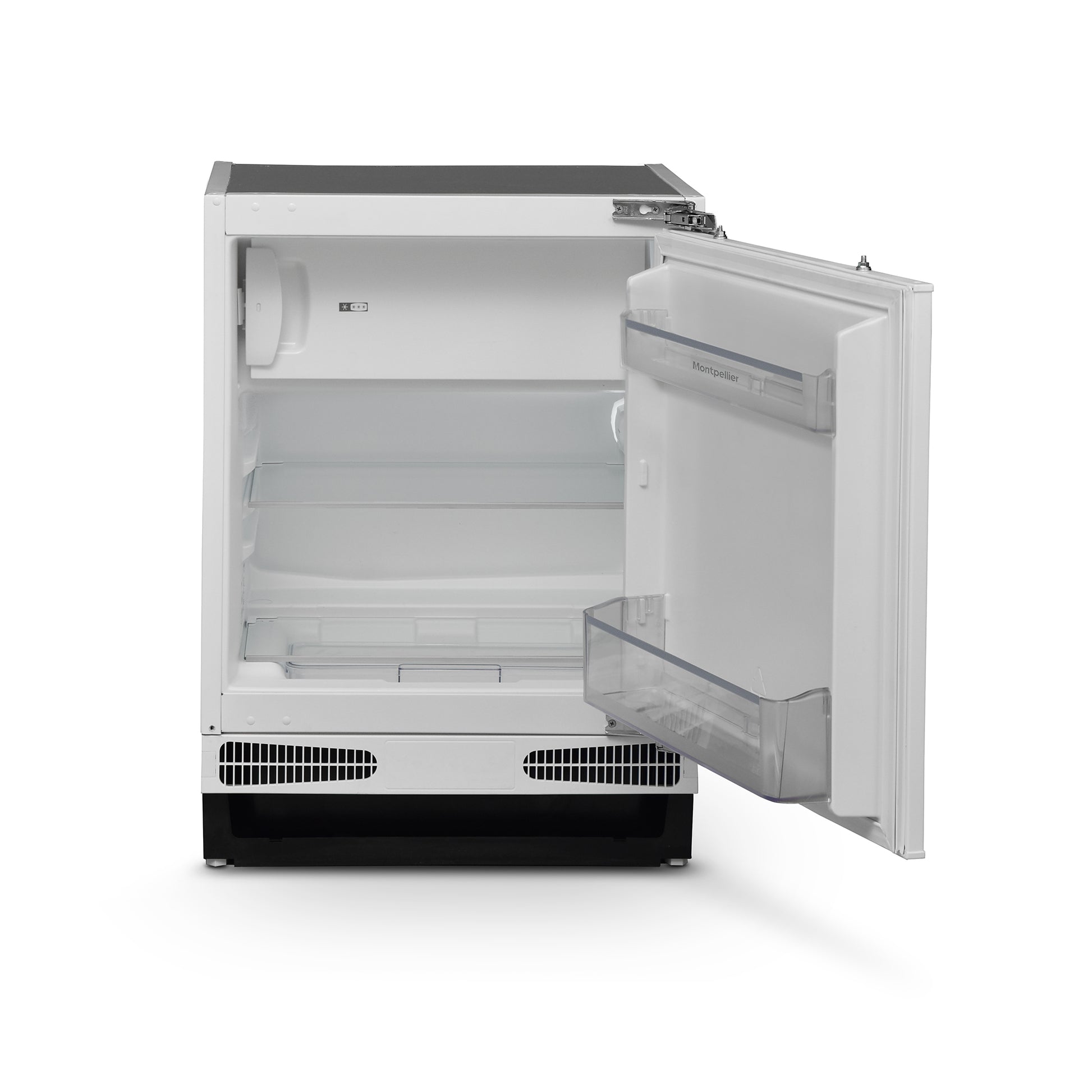 Montpellier MBUR115E Integrated Undercounter 4* Ice box Fridge