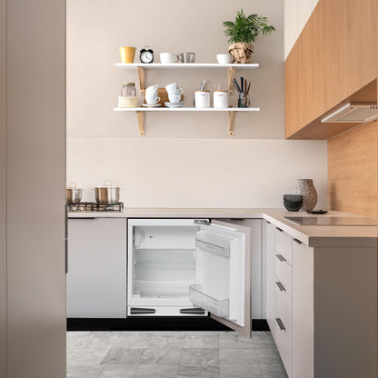 Montpellier MBUR115E Integrated Undercounter 4* Ice box Fridge