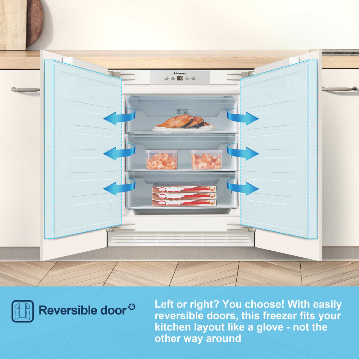 Fridgemaster Built-In Undercounter Freezer Low Frost - MBUZ6097E