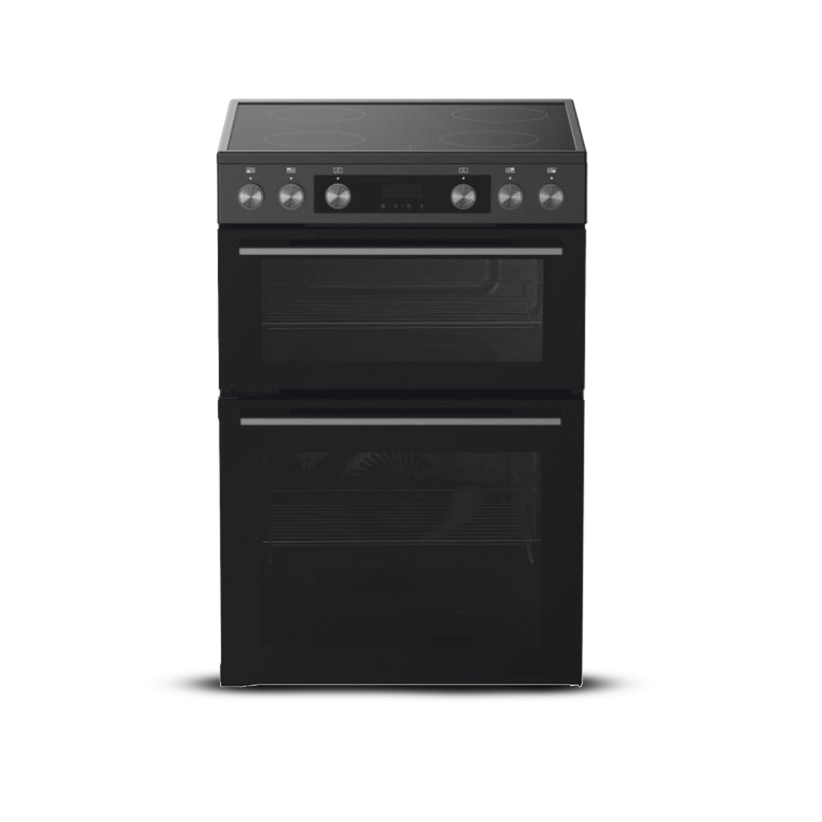Montpellier MDAFCD60FK 60cm Ceramic Double Cooker in Black