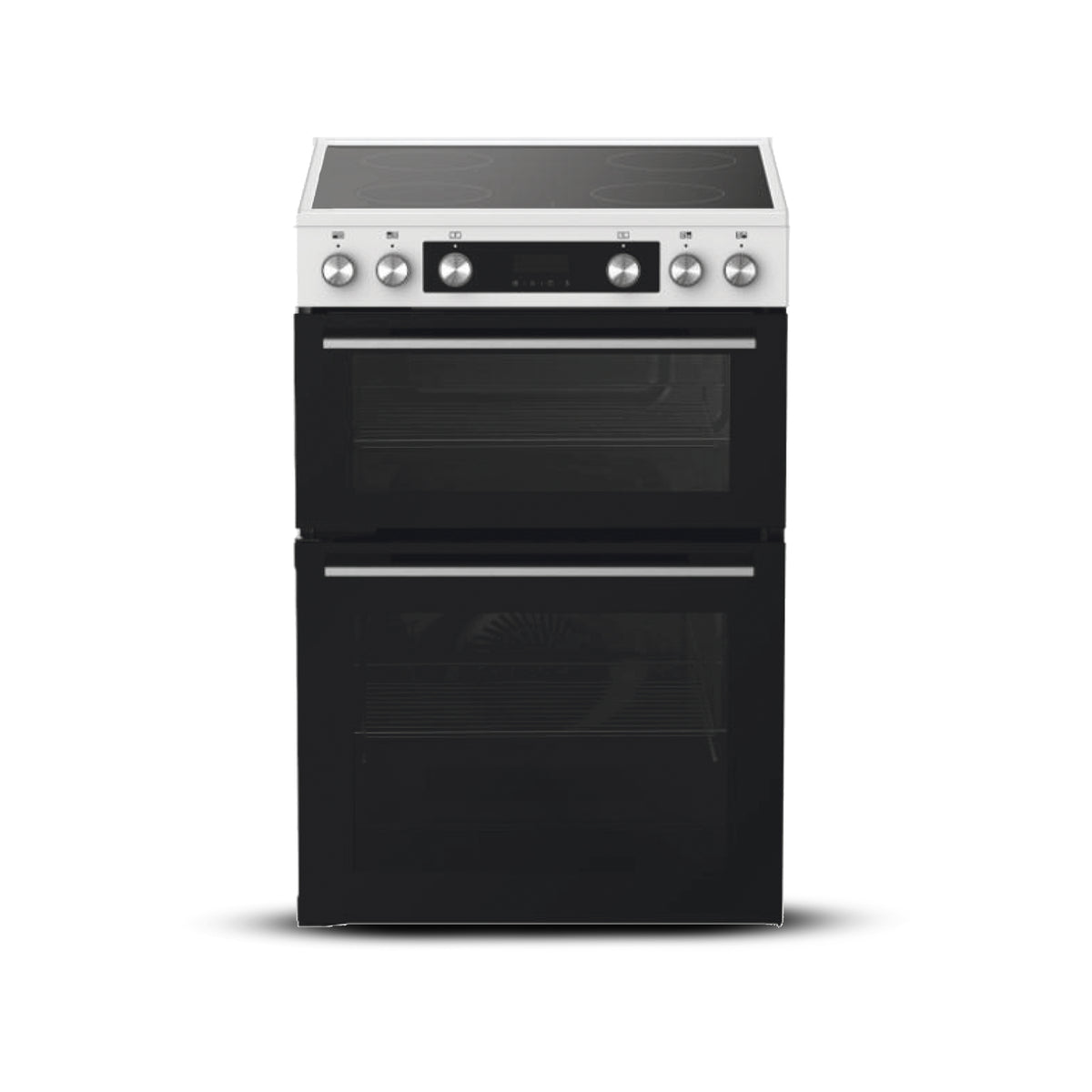 Montpellier MDAFCD60FW 60cm Ceramic Double Cooker in White