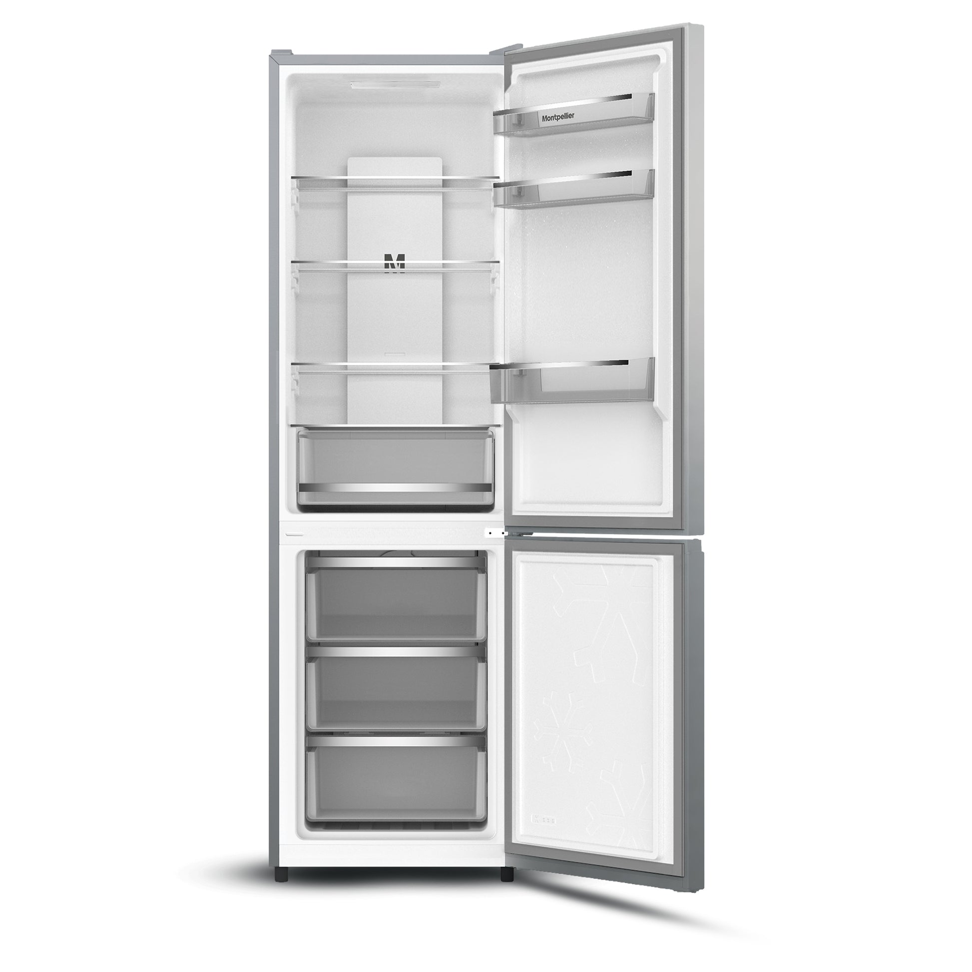 Montpellier MDANF188X No Frost Fridge Freezer in Inox