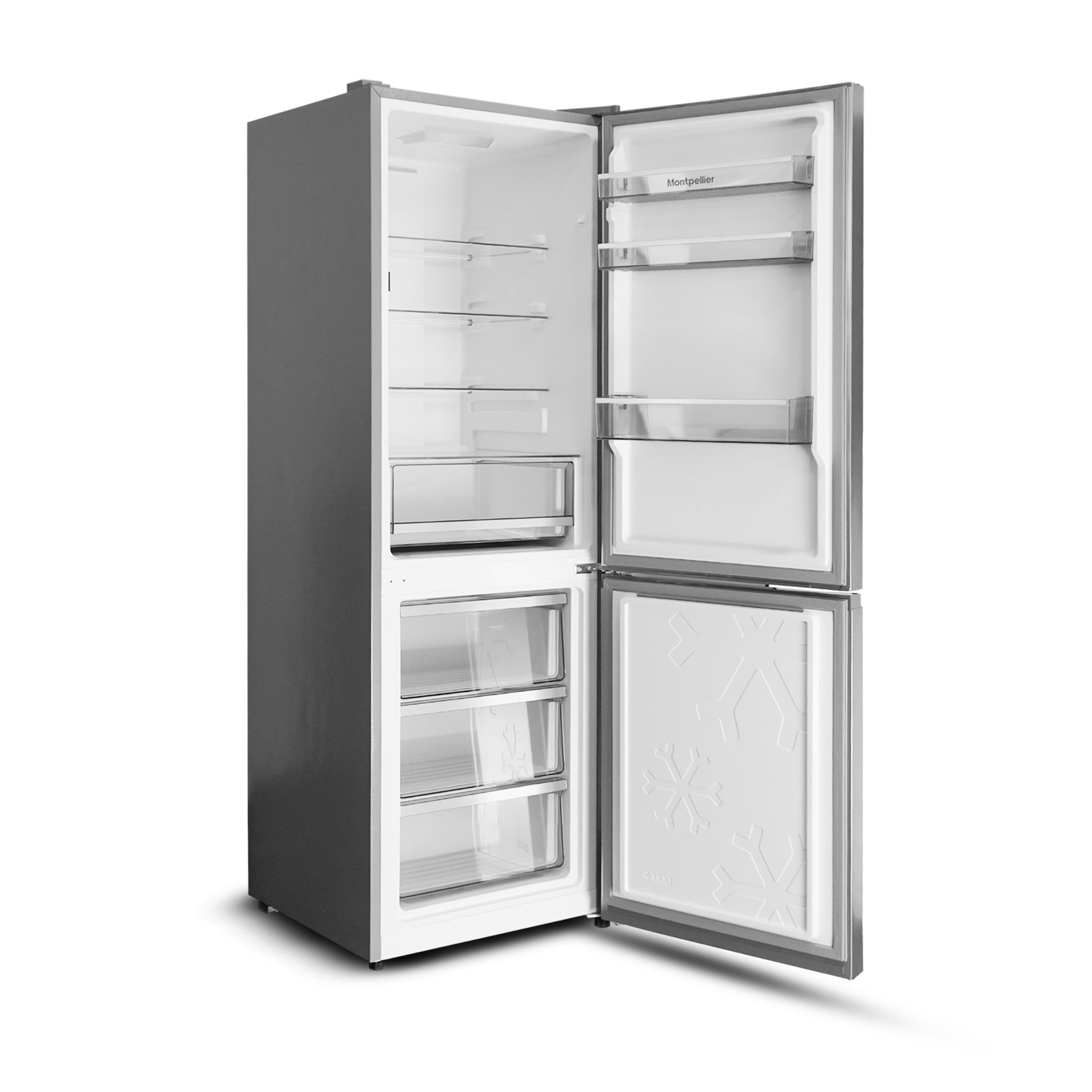 Montpellier MDANF188X No Frost Fridge Freezer in Inox