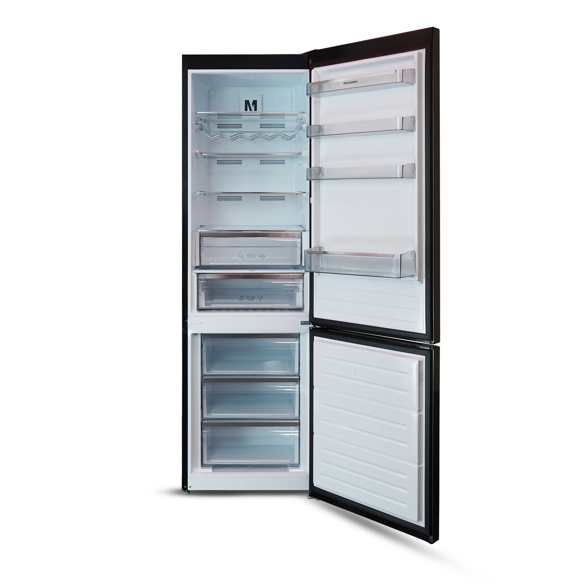 Montpellier MDANF201DX No Frost Fridge Freezer in Dark Inox