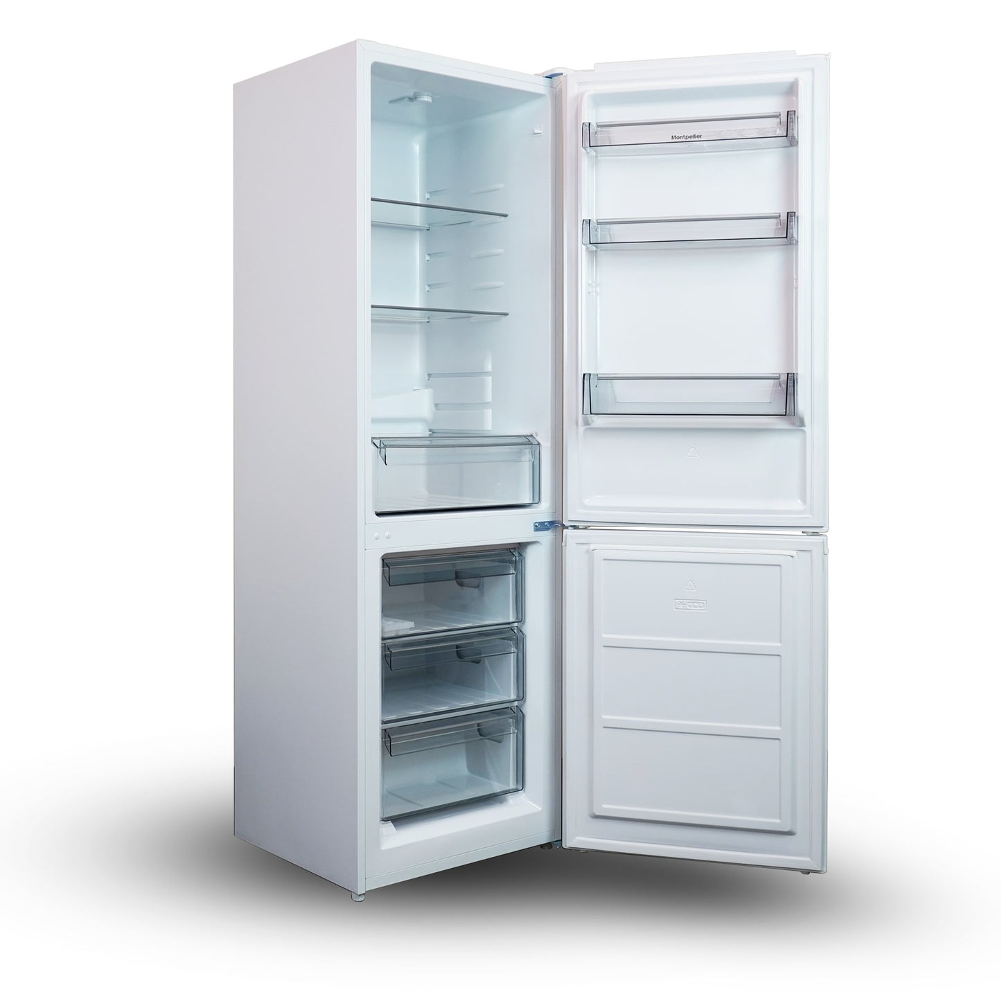 Montpellier MDAS186W Static Fridge Freezer in White