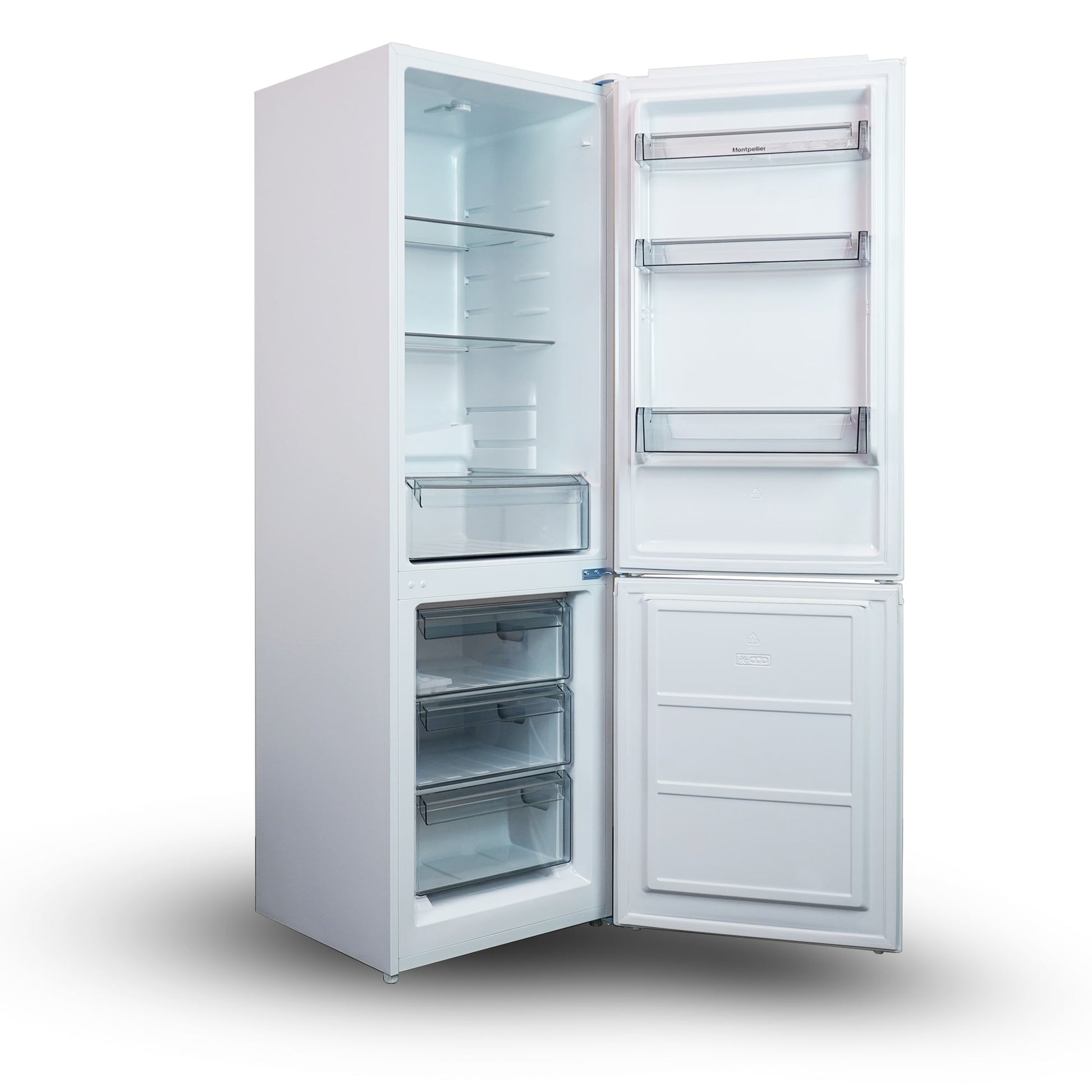 Montpellier MDAS186W Static Fridge Freezer in White