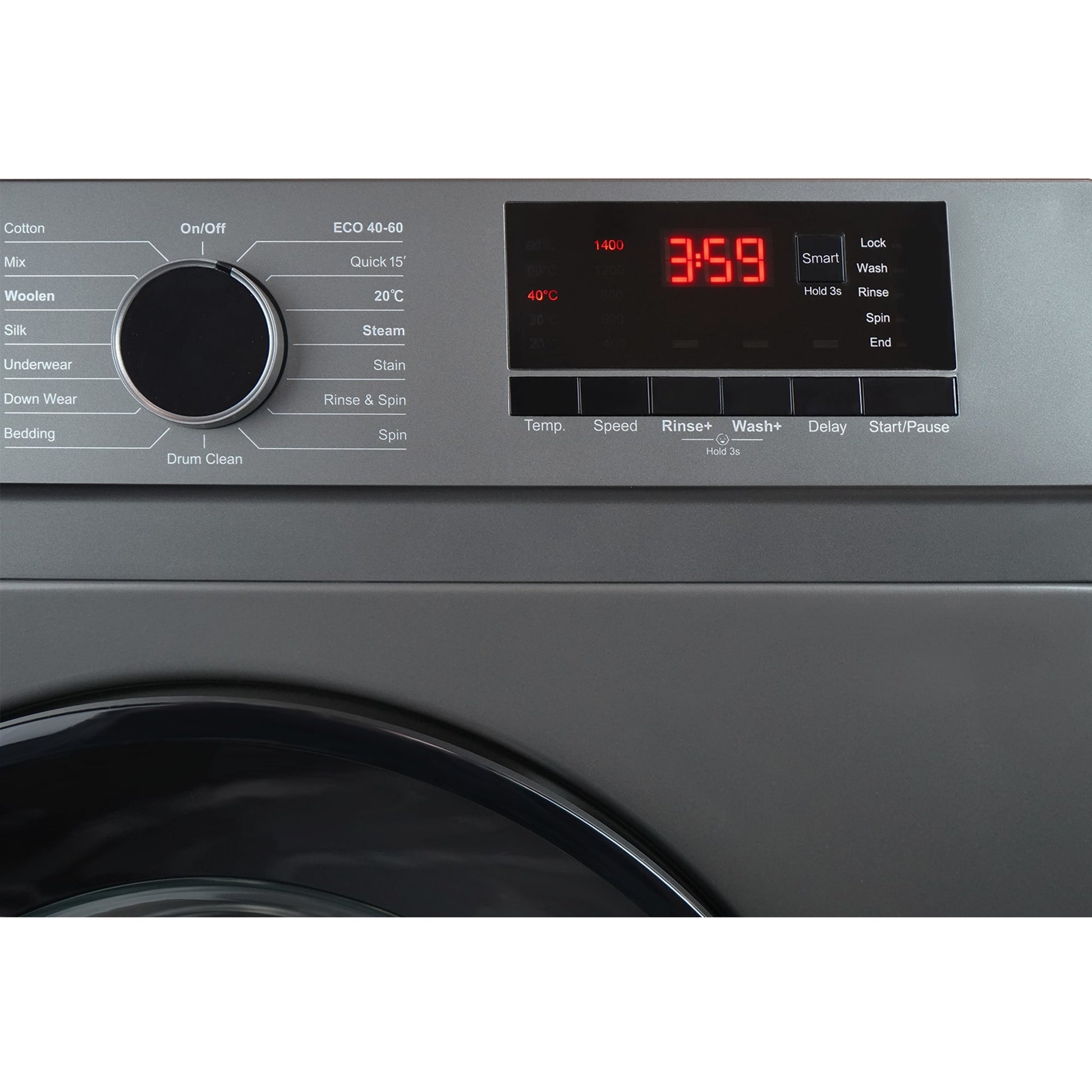 Montpellier MDAWM1014S 10kg 1400rpm Washing Machine in Silver