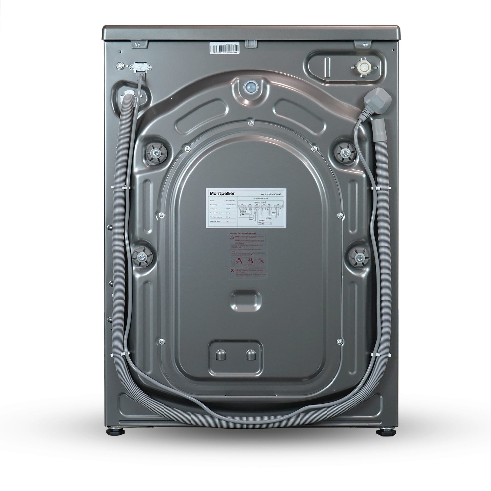 Montpellier MDAWM1014S 10kg 1400rpm Washing Machine in Silver