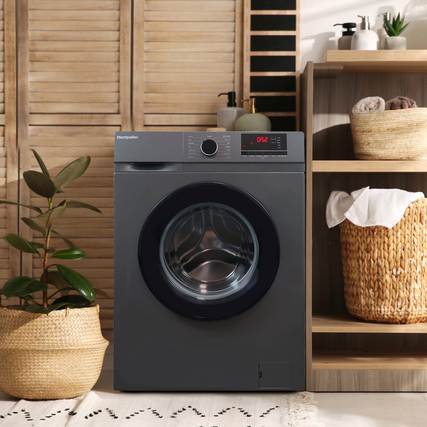 Montpellier MDAWM1014S 10kg 1400rpm Washing Machine in Silver