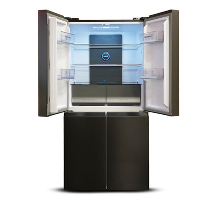 Montpellier MDAXD183DX Cross Door Fridge Freezer in Dark Inox