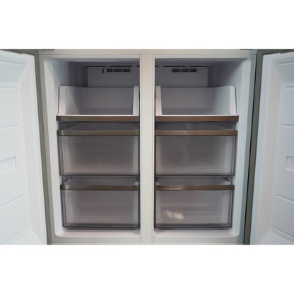 Montpellier MDAXD183DX Cross Door Fridge Freezer in Dark Inox