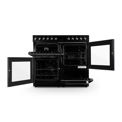 Montpellier MDFRC100K Dual Fuel Range Cooker in Black