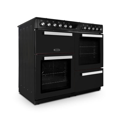 Montpellier MDFRC100K Dual Fuel Range Cooker in Black