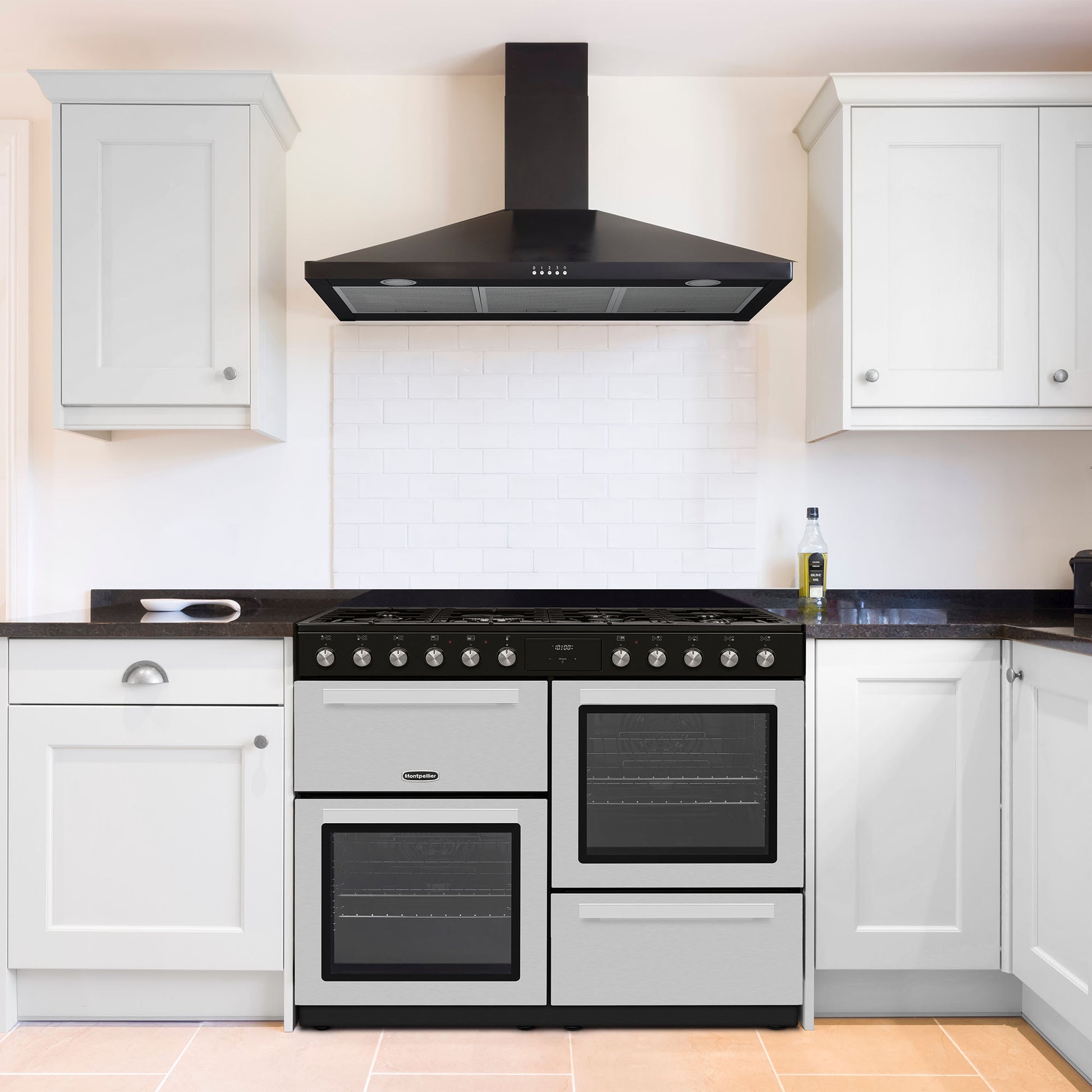 Montpellier MDFRC100X 100cm Dual Fuel Range Cooker in Inox