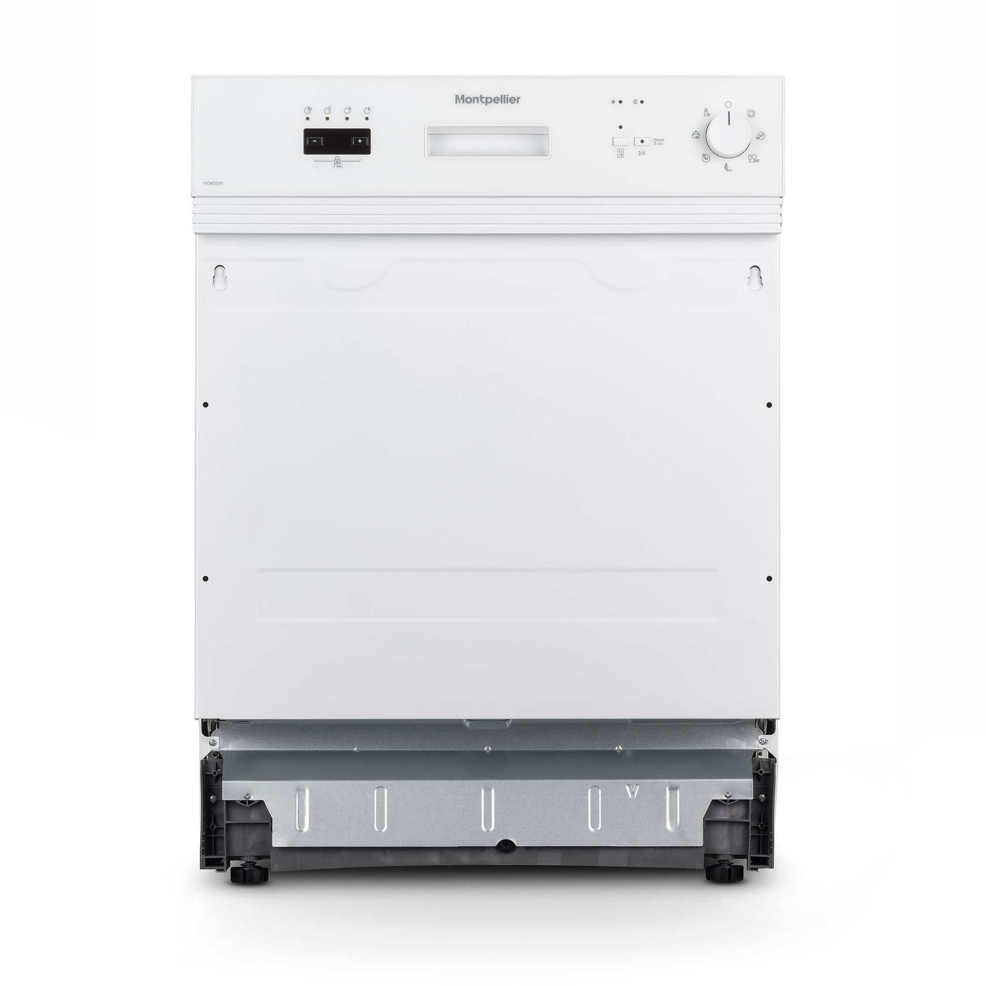 Montpellier MDI655W Full Size 60cm Drawline/Semi Integrated Dishwasher in White