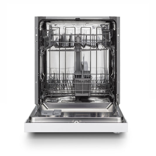 Montpellier MDI655W Full Size 60cm Drawline/Semi Integrated Dishwasher in White