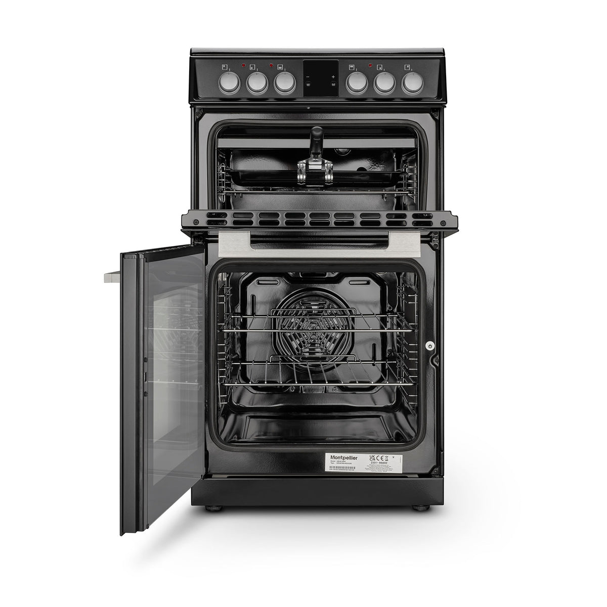 Montpellier MDOC50FK 50cm Ceramic Double Oven Black