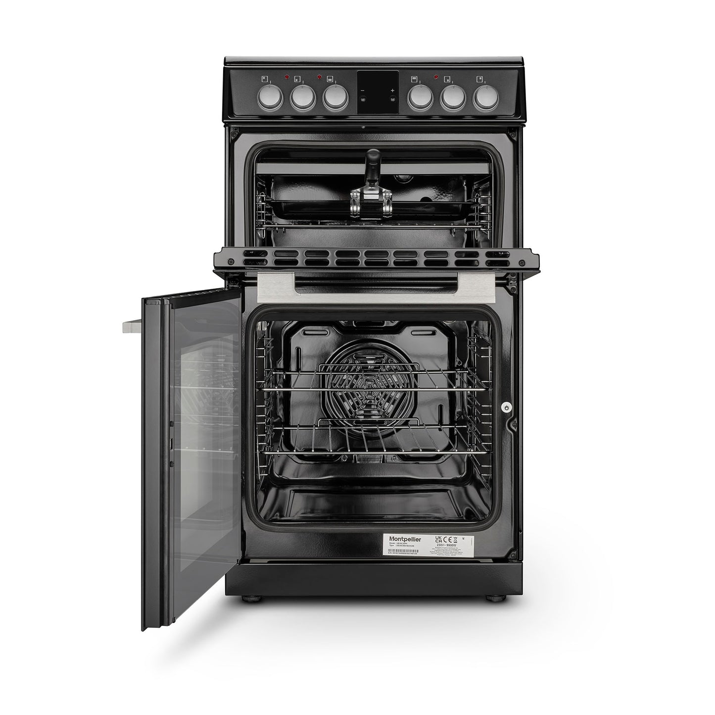 Montpellier MDOC50FK 50cm Ceramic Double Oven Black