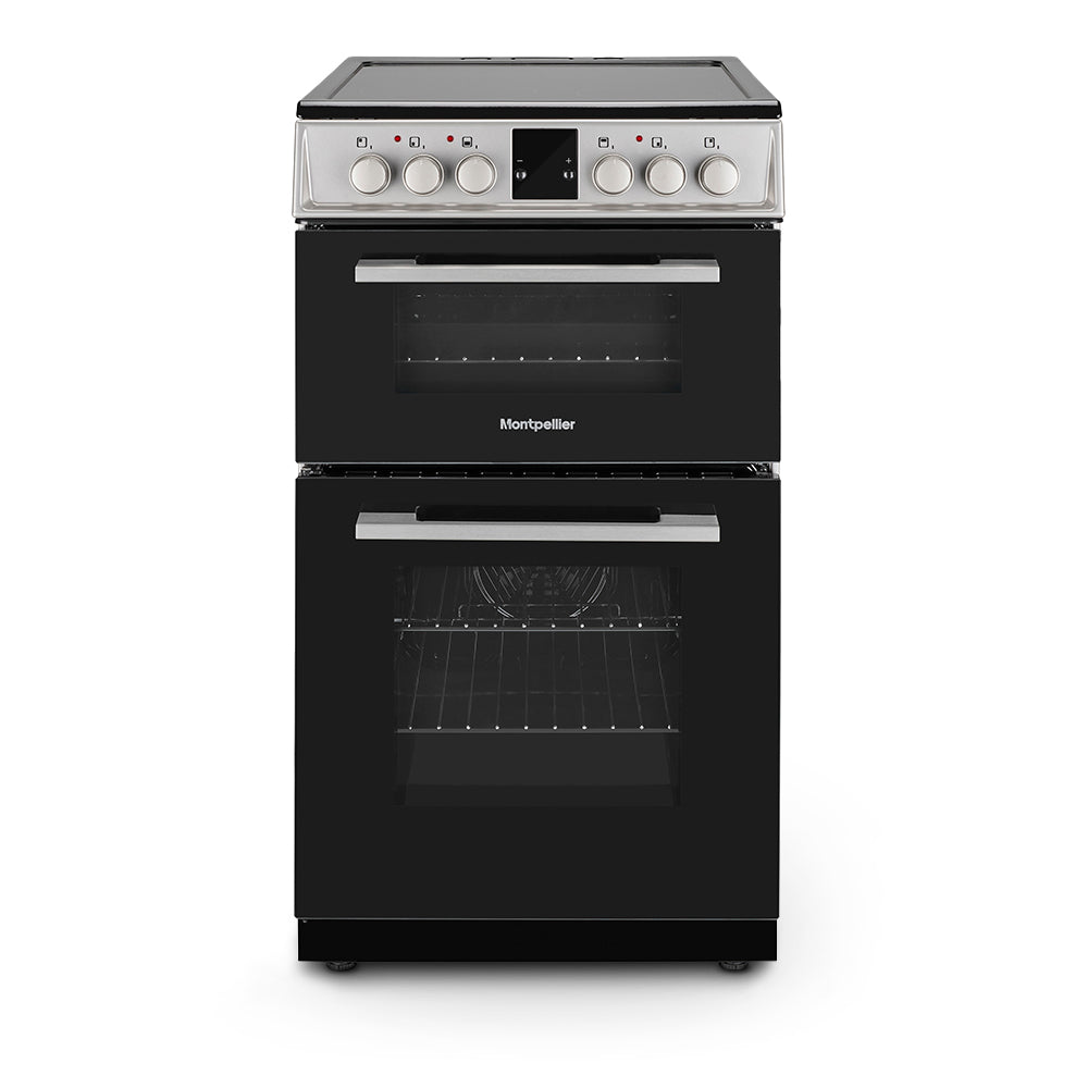 Montpellier MDOC50FS 50cm Ceramic Double Oven Silver