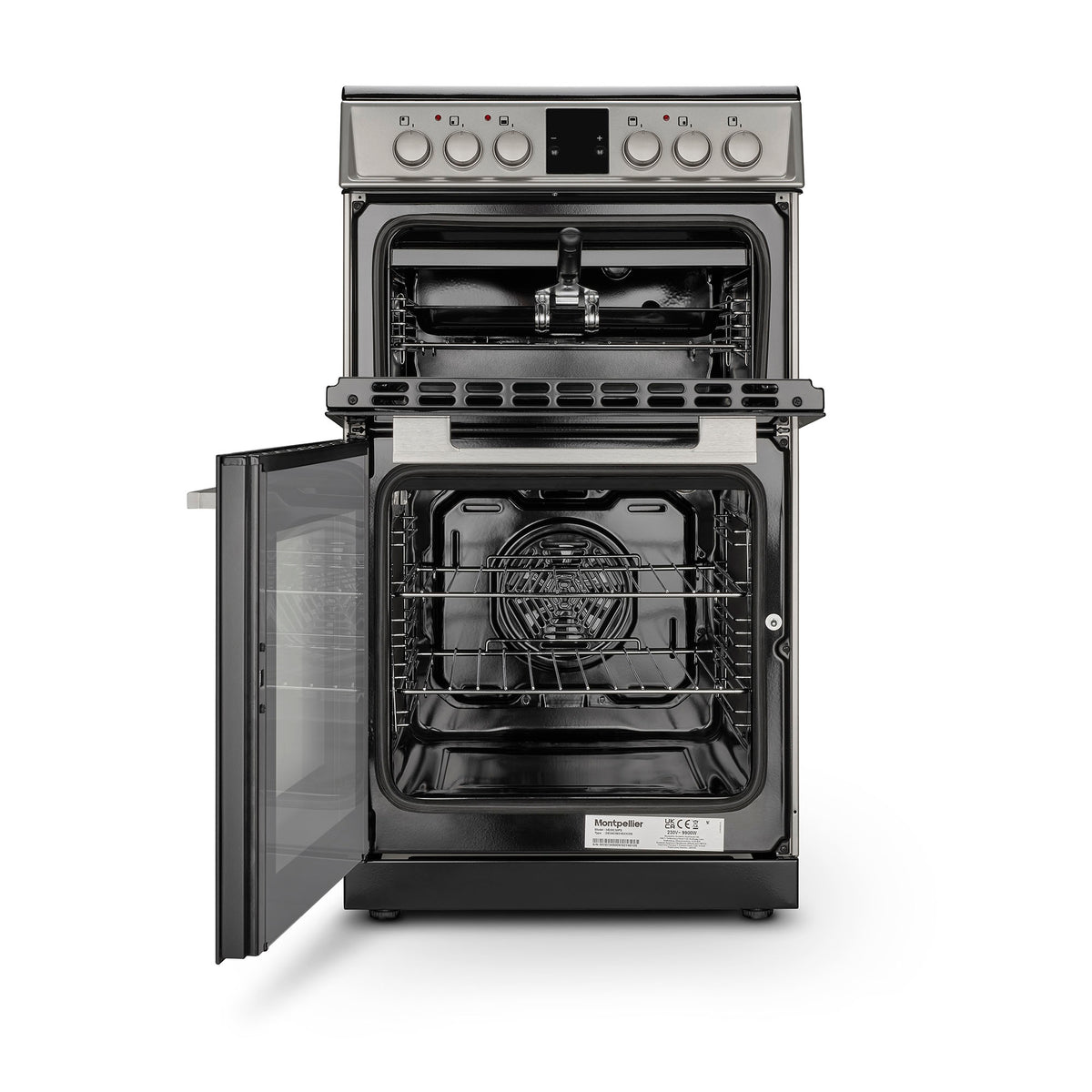 Montpellier MDOC50FS 50cm Ceramic Double Oven Silver