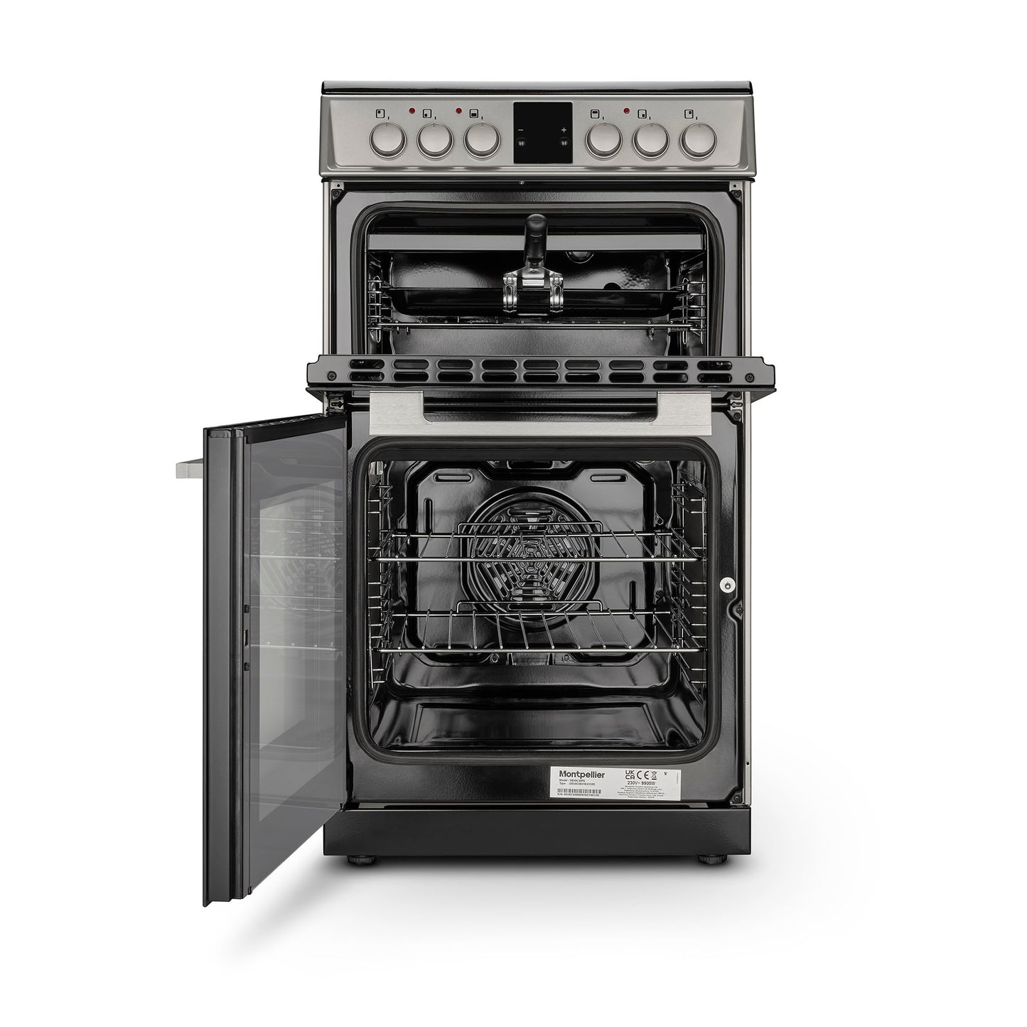 Montpellier MDOC50FS 50cm Ceramic Double Oven Silver
