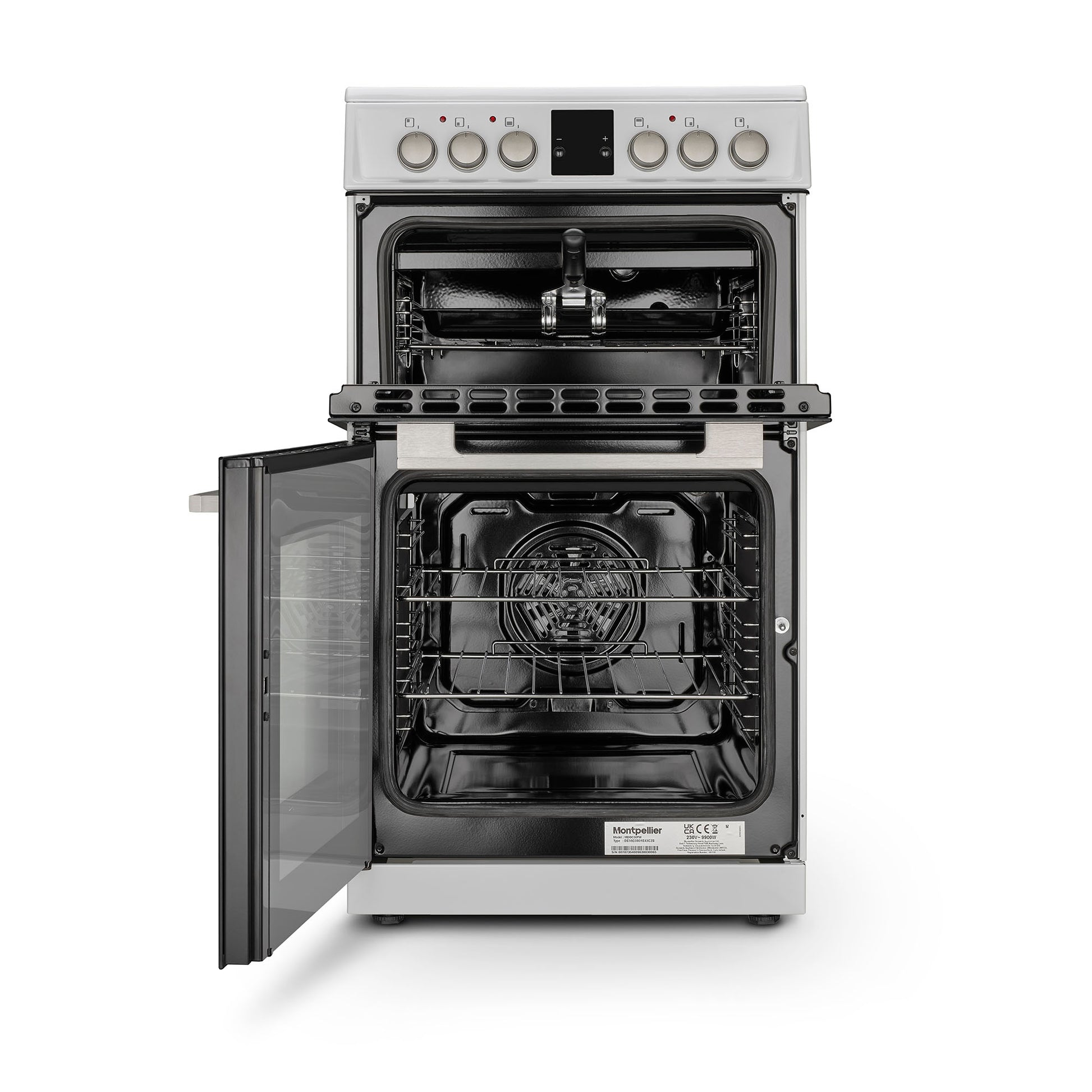 Montpellier MDOC50FW 50cm Ceramic Double Oven White
