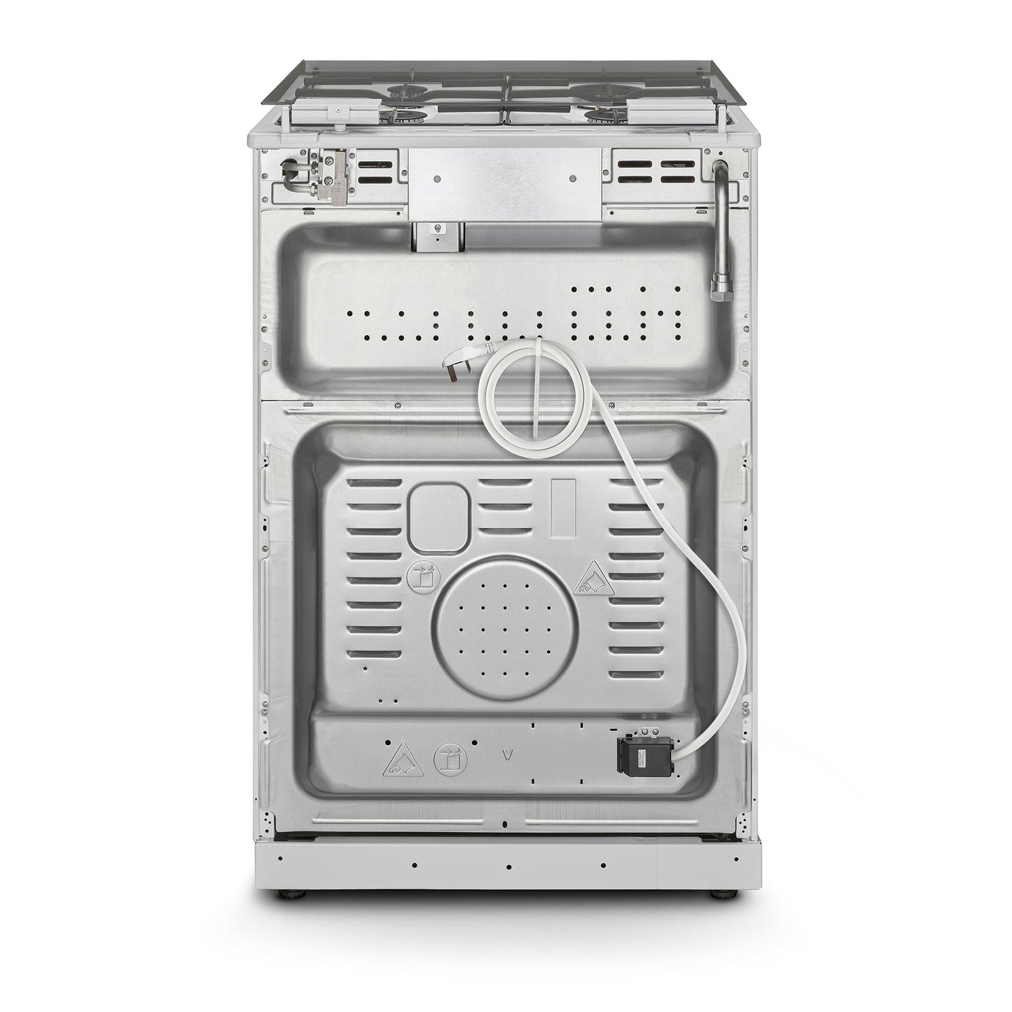 Montpellier MDOG60LW 60cm Gas Double Oven With lid White - LPG Jets Included