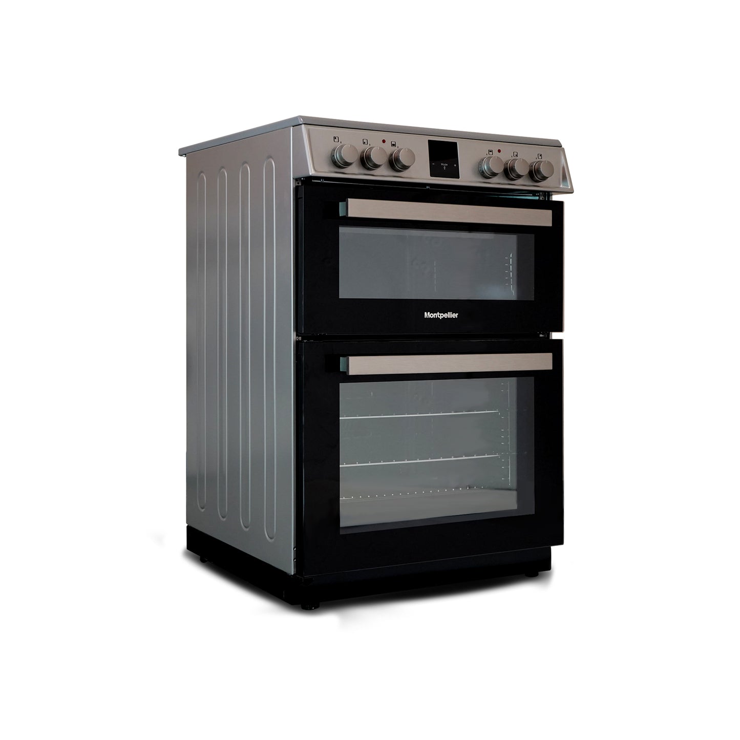 Montpellier MDOI60FS 60cm Induction Double Cooker in Silver