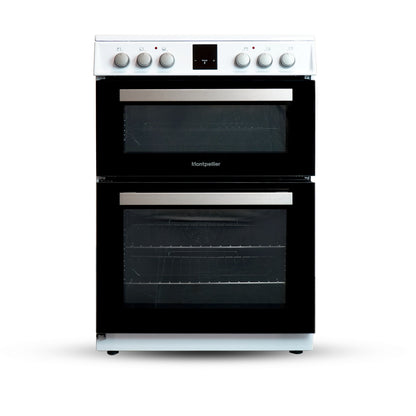 Montpellier MDOI60FW 60cm Induction Double Cooker in White