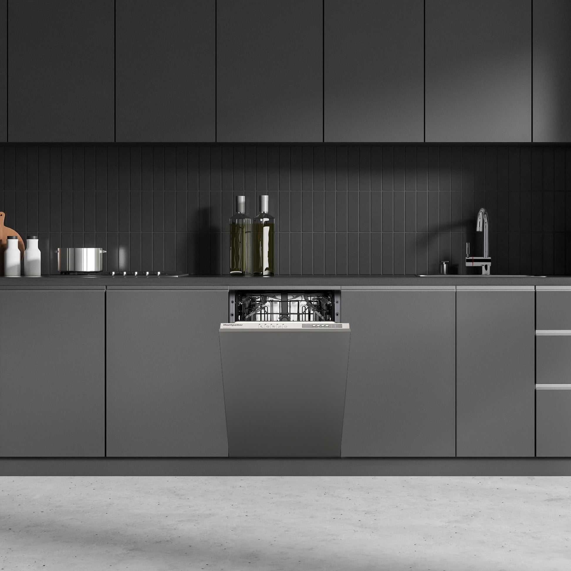 Montpellier MDWBID4553 Slimline 45cm Integrated Dishwasher