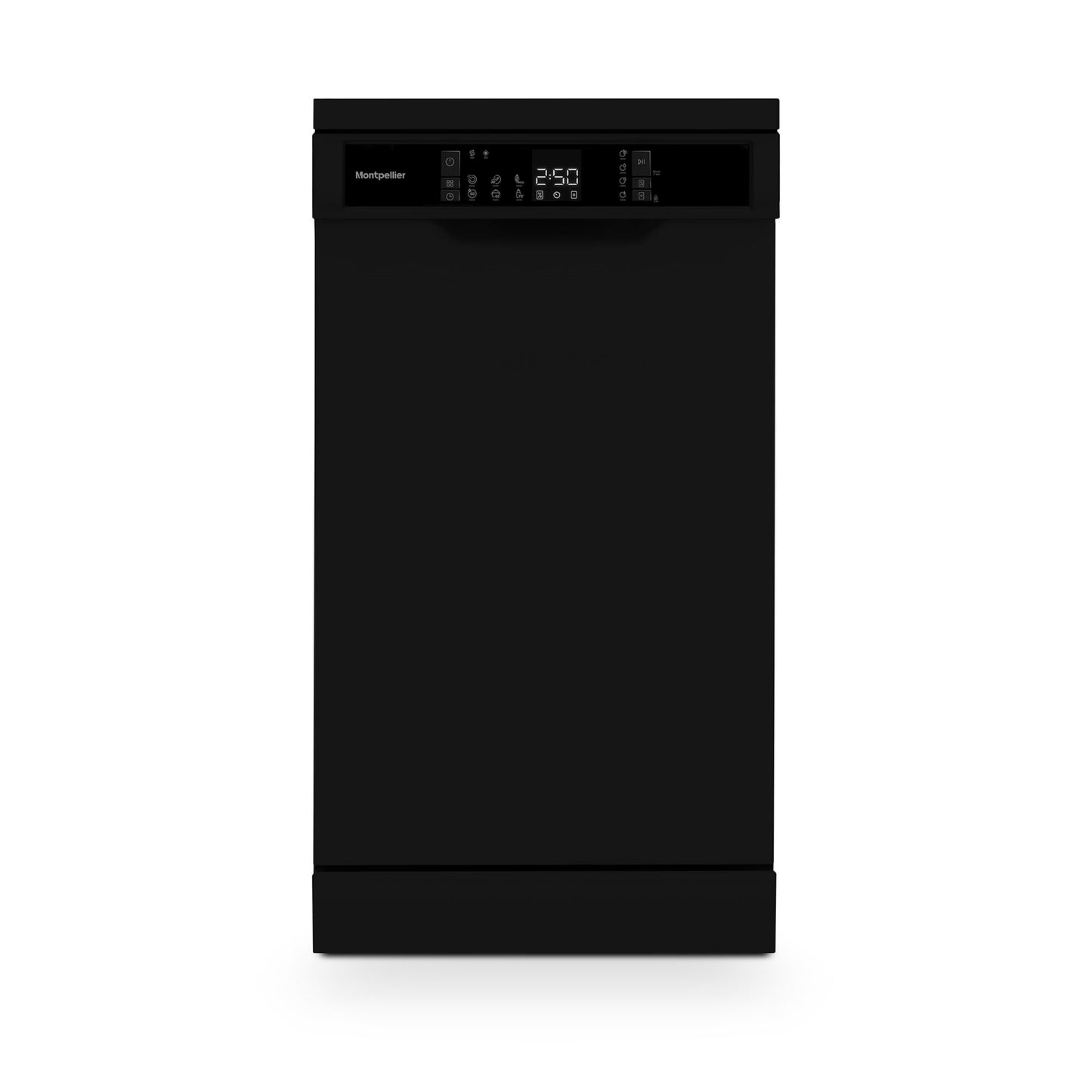 Montpellier MDWD1064K 45cm Freestanding Slimline Dishwasher in Black