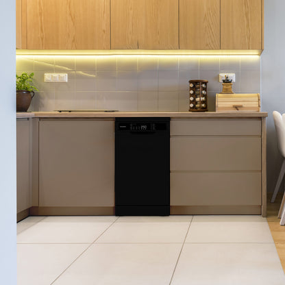 Montpellier MDWD1064K 45cm Freestanding Slimline Dishwasher in Black