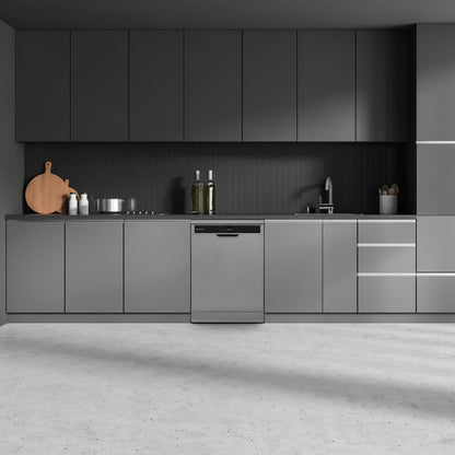 Montpellier MDWD1464S 60cm Freestanding Dishwasher in Silver