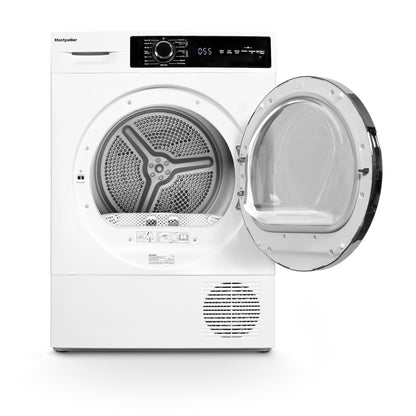 Montpellier MHP10SDW 10kg Heat Pump Sensor Dry Tumble Dryer in White