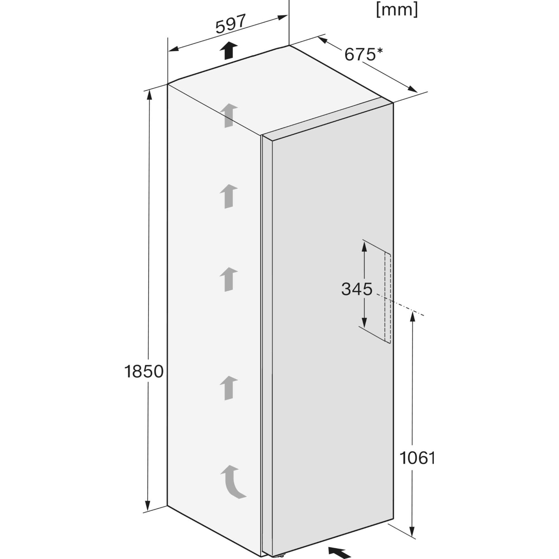 Miele Tall Freezer NoFrost - Stainless Look - FNS 4382 D EL