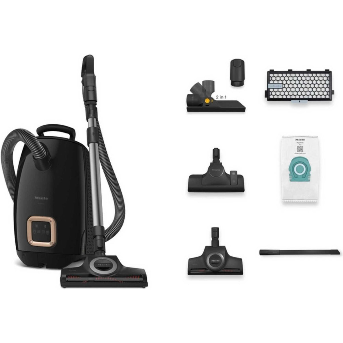 Miele GuardL1C&Dflex Cat & Dog Flex Cylinder Vacuum - Obsidian Black