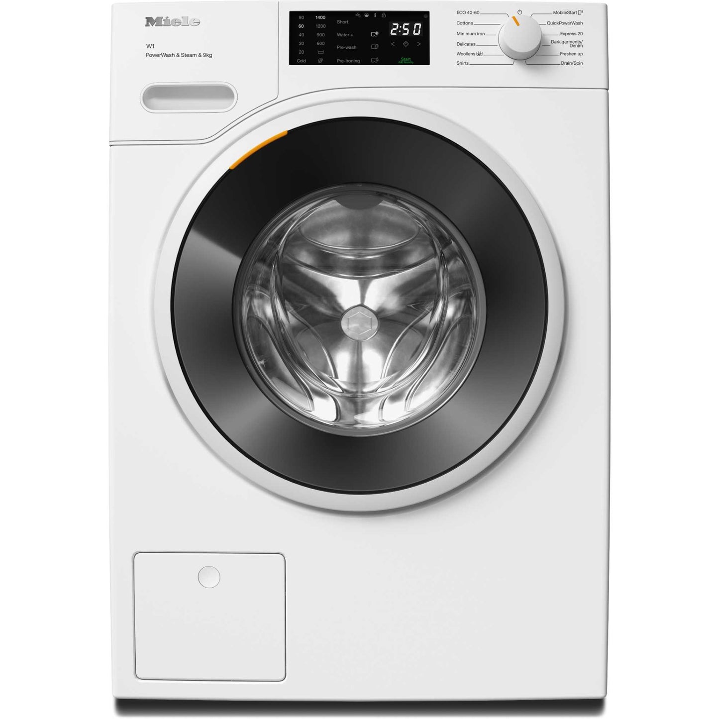 Miele W1 Pwash&Steam 9kg 1400rpm Washing Machine - WWD380 WCS