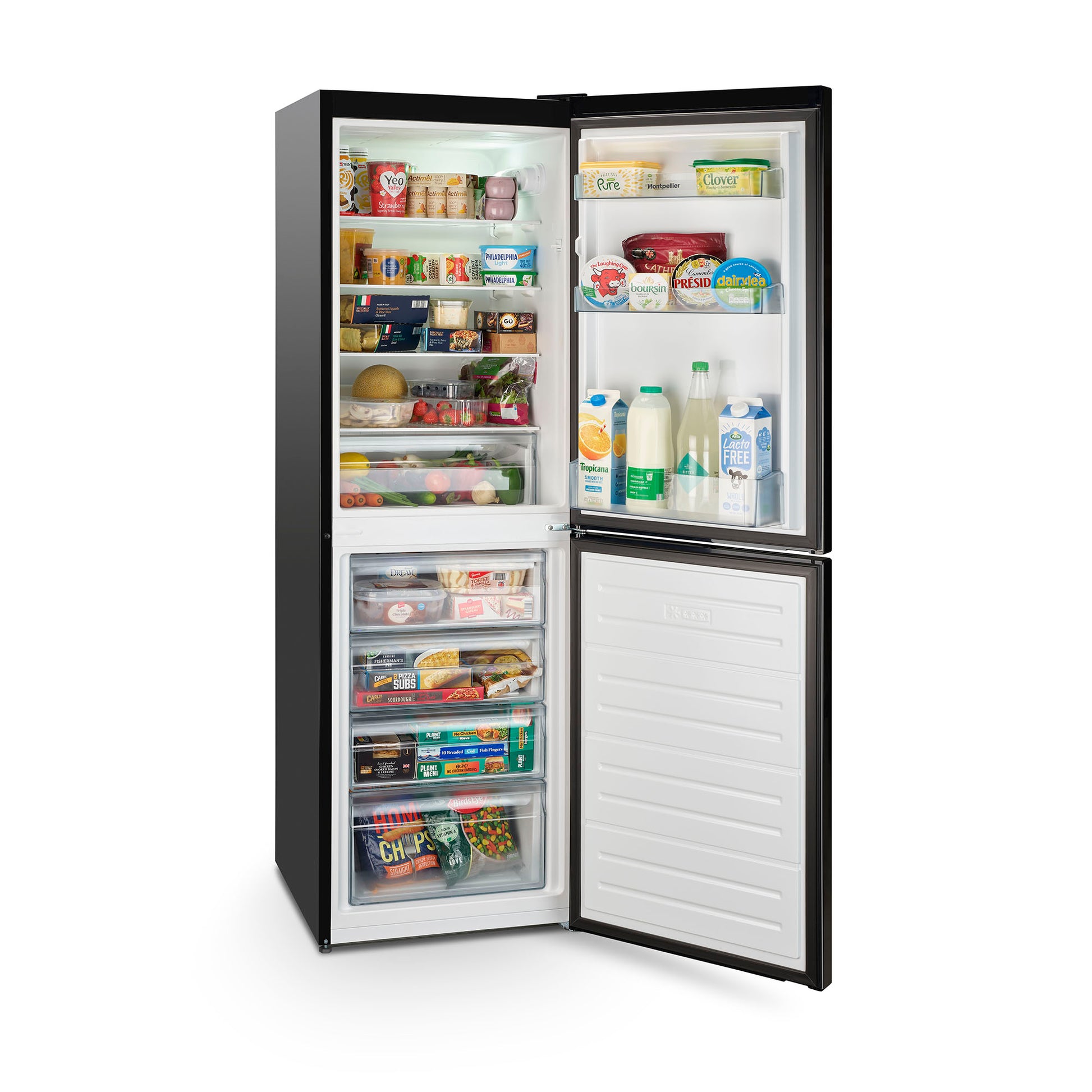 Montpellier MLF1770EK Low Frost Fridge Freezer Black E rated