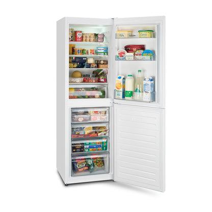 Montpellier MLF1770EW Low Frost Fridge Freezer in White.