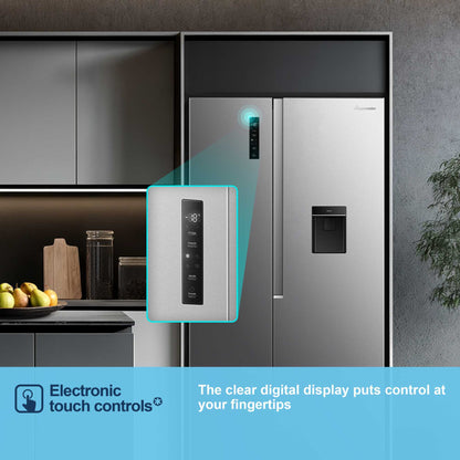 Fridgemaster American Style Fridge Freezer 60/40 Total No Frost - Silver - MS91558DES