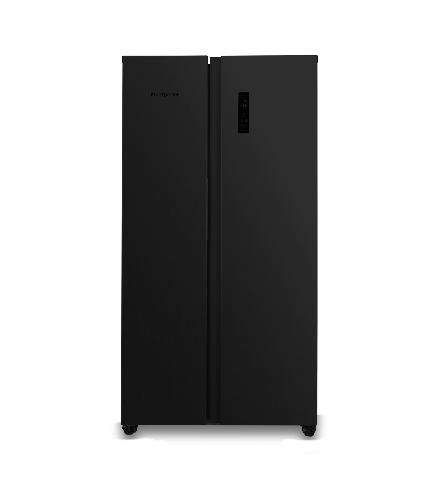 Montpellier MSBS442K American Style Side by Side Fridge Freezer in Black