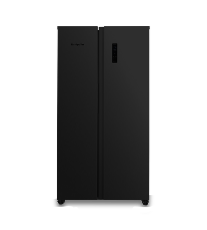 Montpellier MSBS442K American Style Side by Side Fridge Freezer in Black