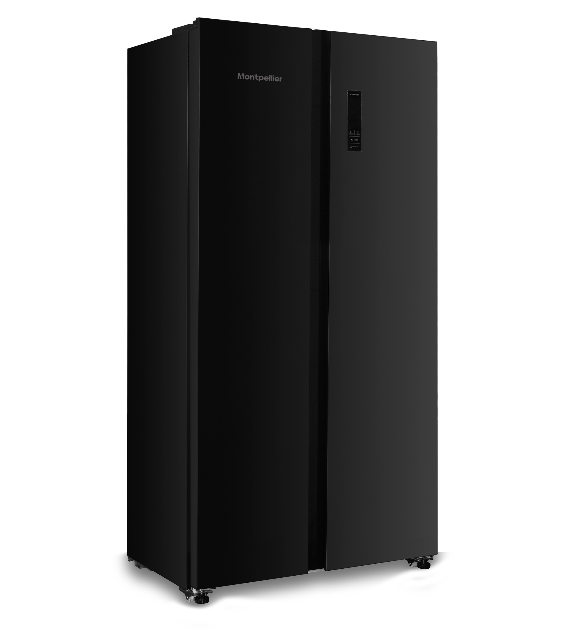 Montpellier MSBS442K American Style Side by Side Fridge Freezer in Black