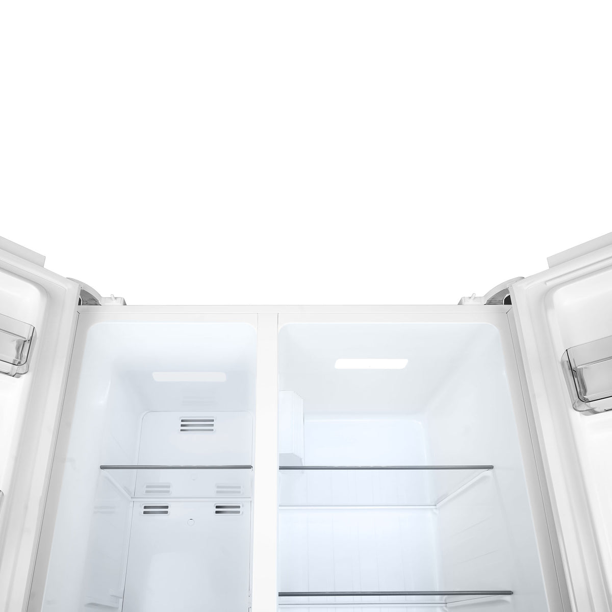 Montpellier MSBS442W American Style Side by Side Fridge Freezer in White