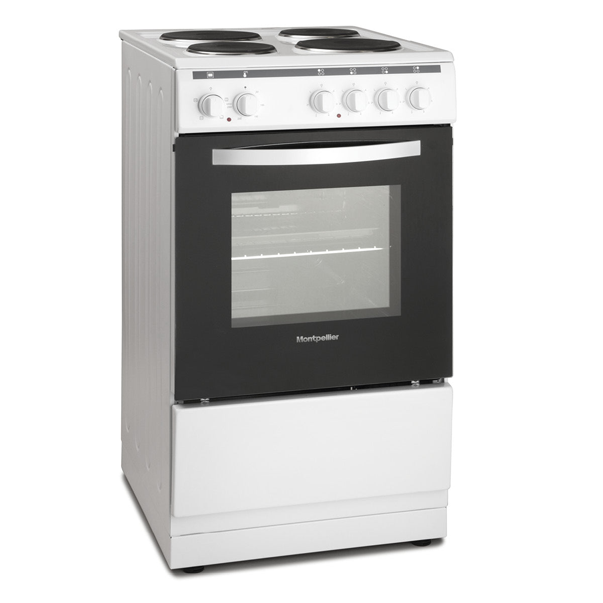 Montpellier MSE46W 50cm Electric Cooker in White
