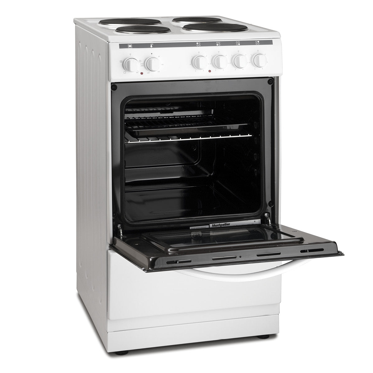 Montpellier MSE46W 50cm Electric Cooker in White