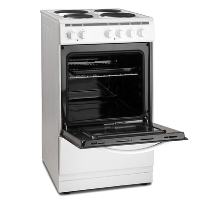Montpellier MSE46W 50cm Electric Cooker in White