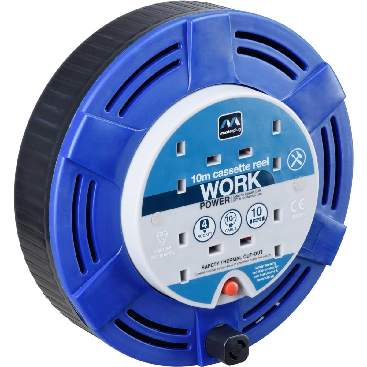 Masterplug MCT1010-4R 10m 4 Sockets Mains Adapter Reel